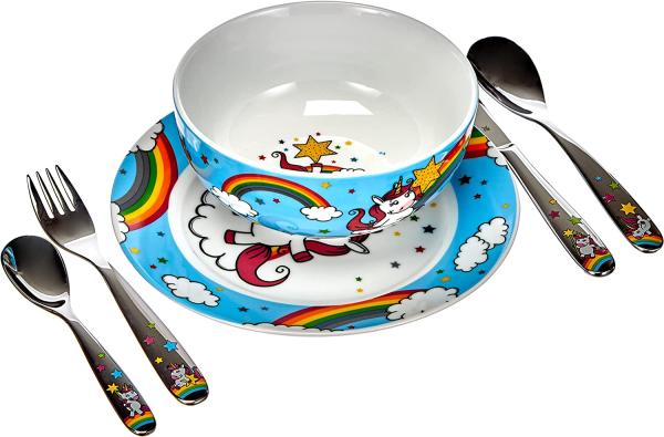 WMF Kinderbesteck-Set Einhorn, 6-teilig