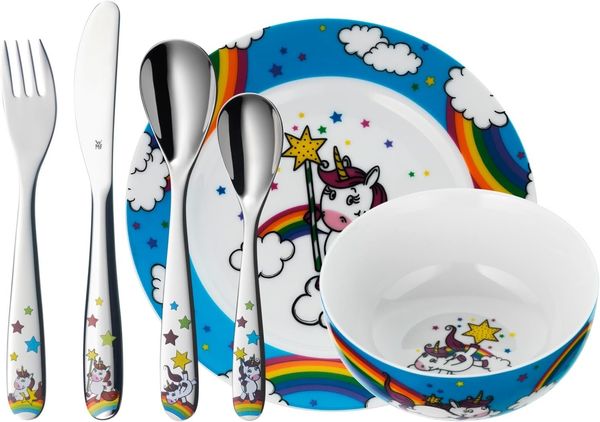 WMF Kinderbesteck-Set Einhorn, 6-teilig