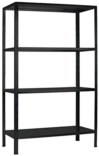Schulte Regal Stecksystem Blackline 1800x1200x400mm mit 4 Böden aus Metall 65kg Fachlast