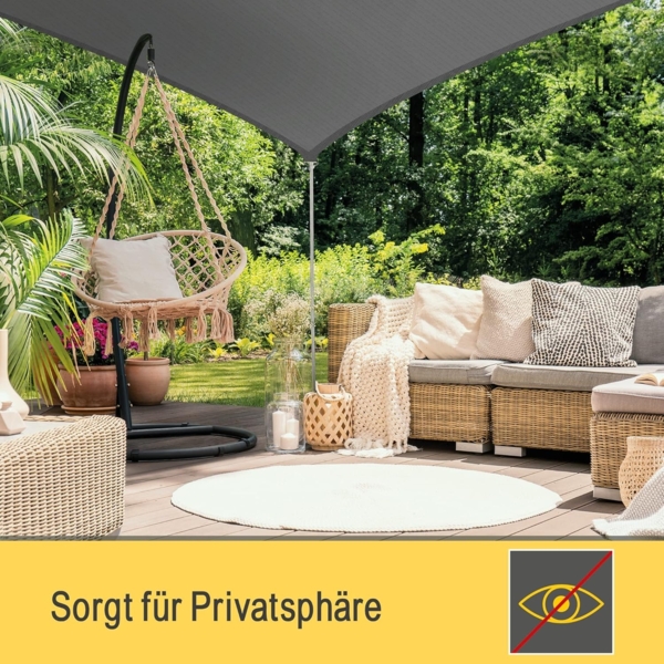 Sol Royal SolVision Sonnensegel PES Dreieck PS9 Anthrazit, 700 x 500 x 500 cm Bild 4