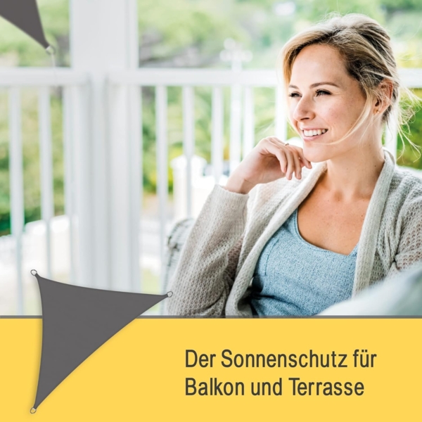 Sol Royal SolVision Sonnensegel PES Dreieck PS9 Anthrazit, 700 x 500 x 500 cm Bild 10