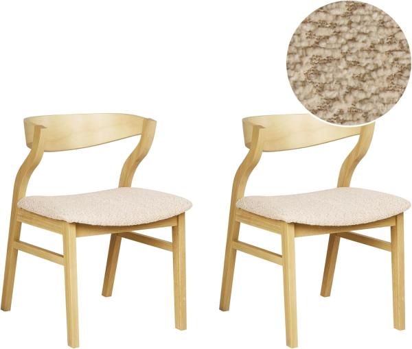 Esszimmerstuhl 2er Set Helles Beige MAROA