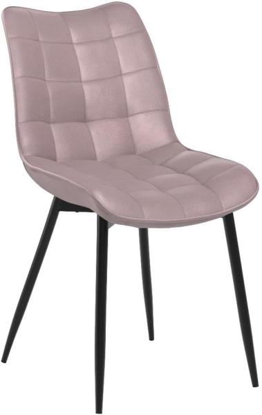 WOLTU 4 x Esszimmerstühle 4er Set Esszimmerstuhl Küchenstuhl Polsterstuhl Design Stuhl mit Rückenlehne, mit Sitzfläche aus Samt, Gestell aus Metall, Rosa, BH142rs-4 Bild 4