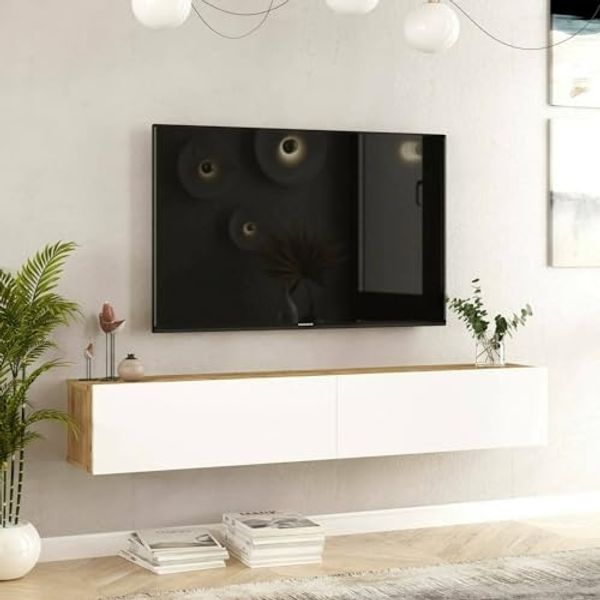 Dmora TV-Schrank Thebe 180 x 31,6 x 29,6 cm Braun EIN Regal