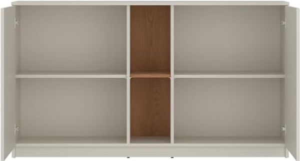 Lomadox Jugendzimmer-Set FIER-129, (Sparset, 4-tlg, Bett Sideboard Kleiderschrank Schreibtisch), in Kaschmir mit Eiche Nb, grifflos, 4-teilig, Liegefläche 90x200 cm Bild 4