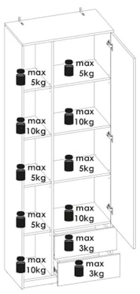 Lomadox Jugendzimmer-Set FIER-129, (Sparset, 4-tlg, Bett Sideboard Kleiderschrank Schreibtisch), in Kaschmir mit Eiche Nb, grifflos, 4-teilig, Liegefläche 90x200 cm Bild 7