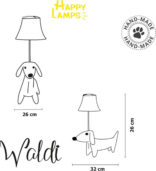 Happy Lamps Stehlampe LED Tischleuchte Dekoleuchte Waldi der Dackel Bild 5