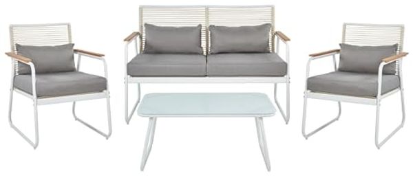 Lounge Set POMONTE Metall Weiß