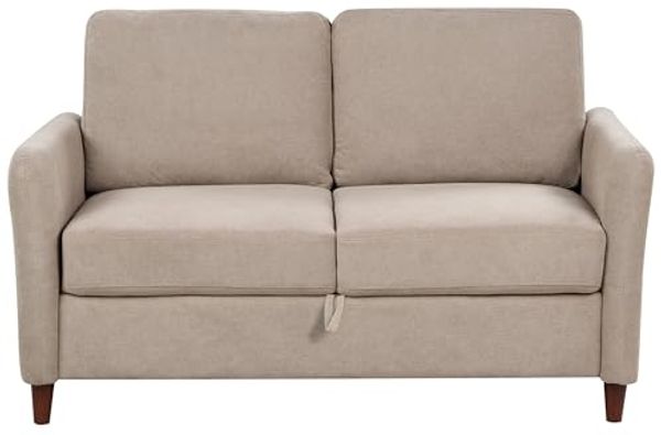2-Sitzer Sofa Stoff taupe mit Stauraum MARE