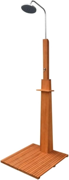 vidaXL Außendusche Eukalyptusholz und Stahl 41770