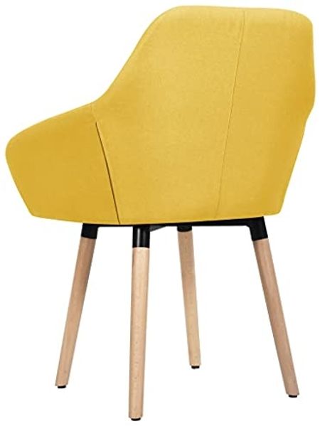 vidaXL Esszimmerstühle 2 Stk. Gelb Stoff [283466] Bild 7