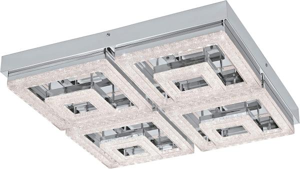 Eglo 95661 LED Deckenleuchte Fradelo in chrom und, Kristall chrom, klar 48W L:52cm H:6cm