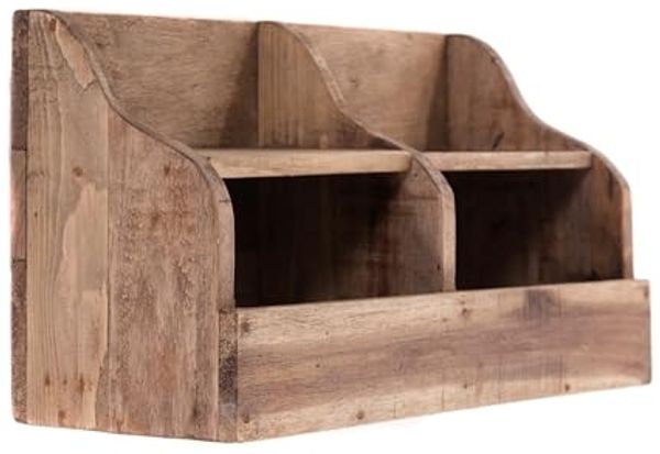 DESIGN DELIGHTS Wandregal WANDREGAL "STORAGE 40", Mahagoni Holz, 40 cm, Holzregal