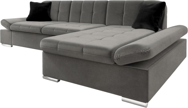 Ecksofa Malwi, Seite: Rechts, Farbe: Magic Velvet 2217 + Magic Velvet 2217 + Magic Velvet 2219