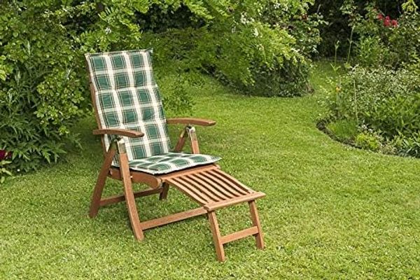 YOURSOL by Merxx Gartenstuhl Comodoro mit Fußteil, verstellbarer Klappstuhl, Klappsessel, Holzstuhl