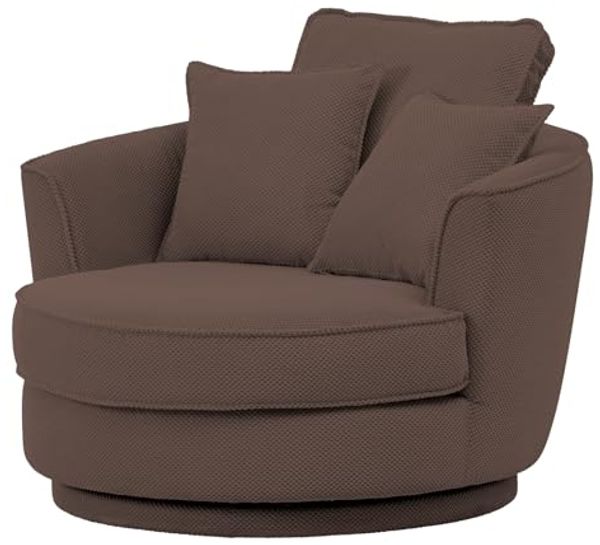 Sessel drehbar Comfy braun Webvelours 120 cm