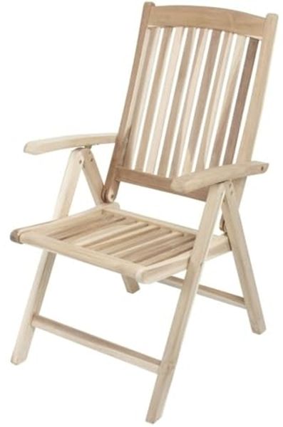 Hochlehner >Java< in holzfarben aus Teak unbehandelt - 98x58x106cm (LxBxH)