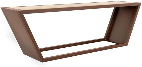 HOME DELUXE Sitzgarnitur aus Stahl KOBON Braun - Made in Germany - 1 x Tisch