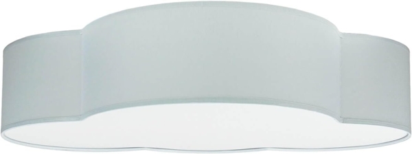 Licht-Erlebnisse Deckenleuchte WOLKI, ohne Leuchtmittel, Wolkenlampe Grau 4x E27 Stoff 62 cm Magnethalterung Kinderzimmer