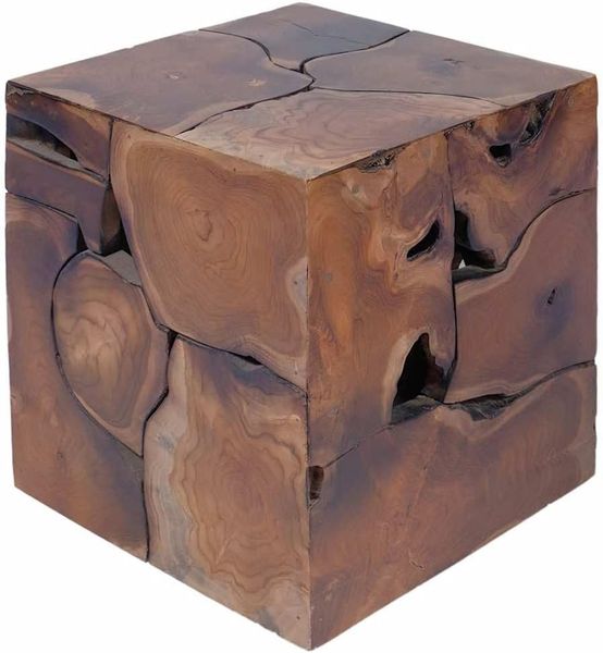 vidaXL Hocker Braun 40x40x45 cm Massivholz Teak 243472
