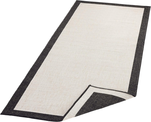 In- & Outdoor Wendeteppich Panama Creme Schwarz - 80x350x0,5cm Bild 6