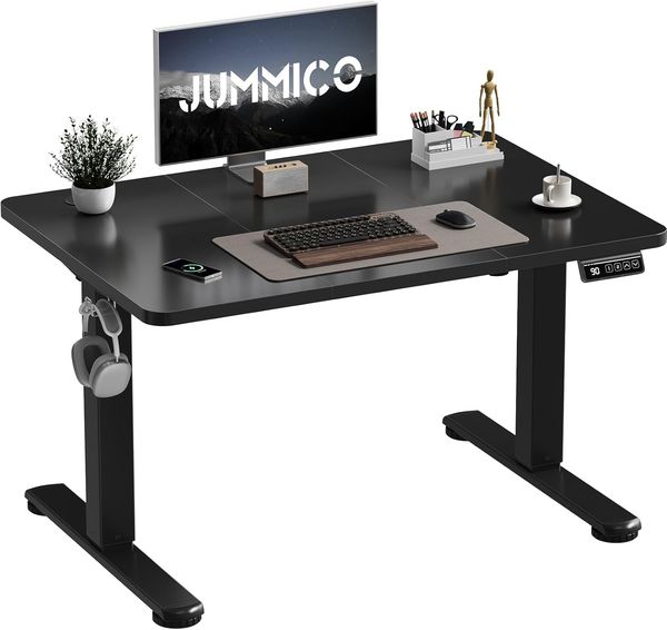 JUMMICO elektrisch höhenverstellbar mit Memory-Funktion, Schwarz, 100x60 cm