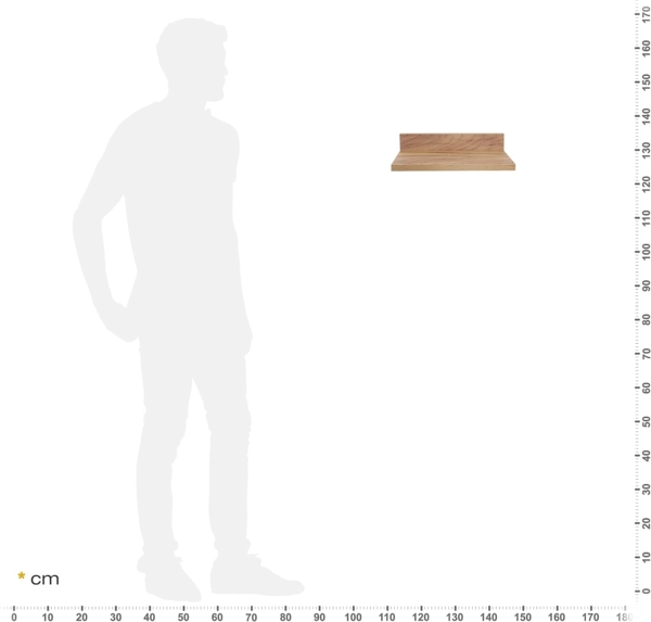 RICOO Wandregal 30 x 8 x 19 Braun Eiche Gold, Spanplatte aus Holz, Hängereral WM057-EG, Regal Wand, Bücherregal Bilderregal Fotoregal Küchenregal Hängend Wandboard Regalbrett Schweberegal Bild 6