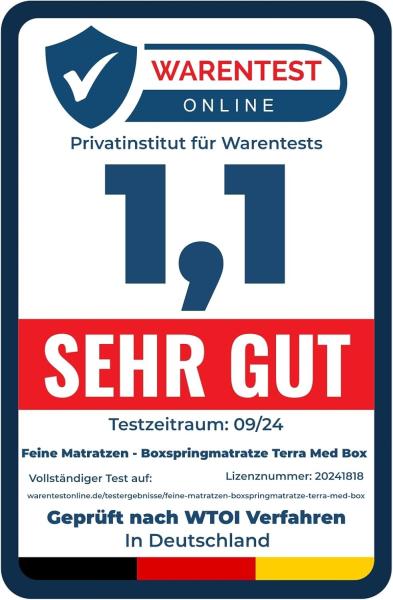 Boxspringmatratze 'Terra Med Box²' H5, Höhe 33 cm, 90x200 cm Bild 5