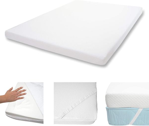 10cm Memoryfoam-Matratzentopper HWC-E63, Topper Matratzenauflage Matratzenschoner ~ 180x200cm Viscoschaum