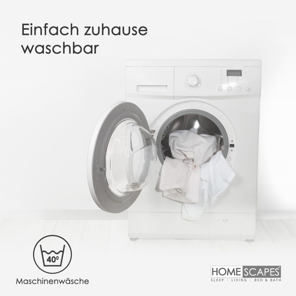 Homescapes Federkissen 4 Kopfkissen 48 x 74 cm im Set, Federkissen mit 100% Federfüllung, Füllung: 100% Entenfedern, Rückenschläfer, Seitenschläfer Bild 6