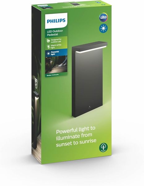 Philips Bustan pedestal anthracite 2x4. 5W SELV