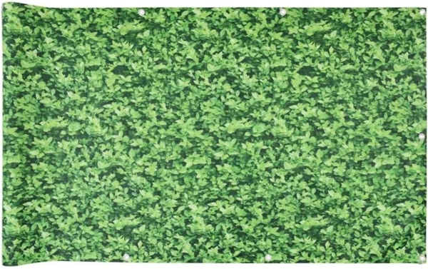 vidaXL Balkon-Sichtschutz Pflanzen-Optik Grün 500x90 cm PVC 4005462