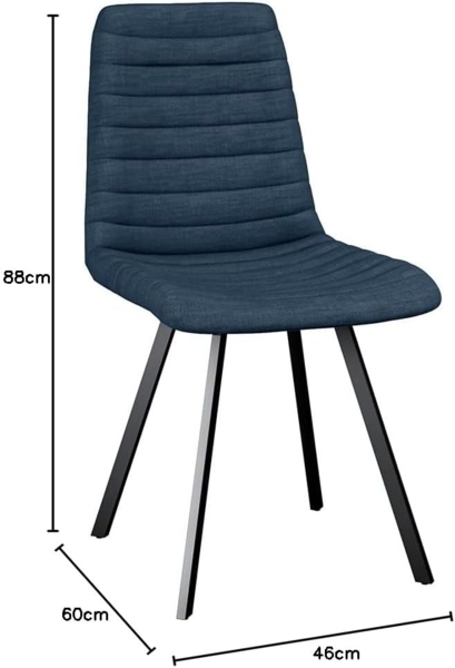 Selsey Esszimmerstuhl, Dunkelblau, 88 x 46 x 60 cm Bild 8