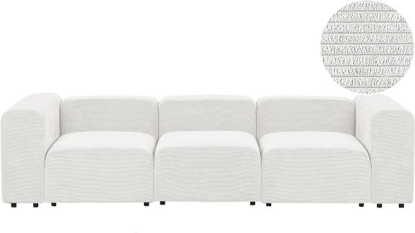 3-Sitzer Sofa Cord cremeweiß FALSTERBO