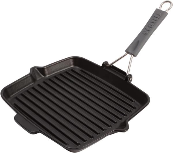 Staub Grillpfanne induktion quadratisch 24x24 cm schwarz Töpfe & Pfannen