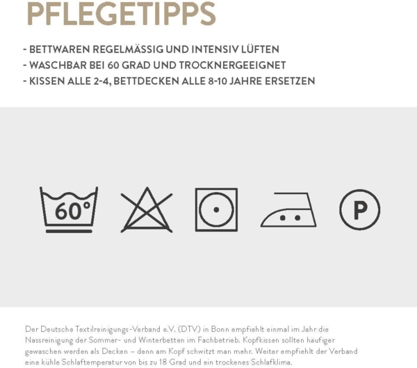 Spessarttraum Daunendecke Blue extra warm, Füllung: 60% Daunen, 40% Federn|155x200 cm Bild 8