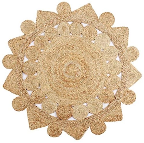 vidaXL Teppich Handgefertigt Jute Geflochten 150 cm [133715]