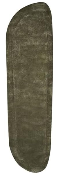Teppich Viskose dunkelgrün 80 x 250 cm Kurzflor BERANI