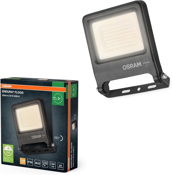 Osram Außenleuchte Endura Flood 50W PCR dunkelgrau warmweiß Bild 1