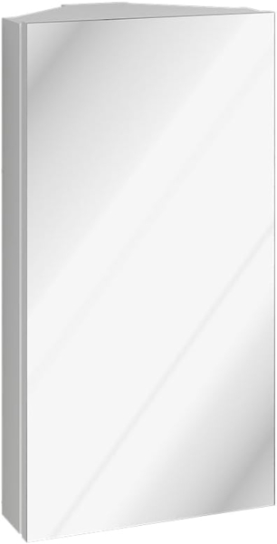 Eck-Badspiegelschrank Anka Weiß 32.8 x 60.2 cm Vicco