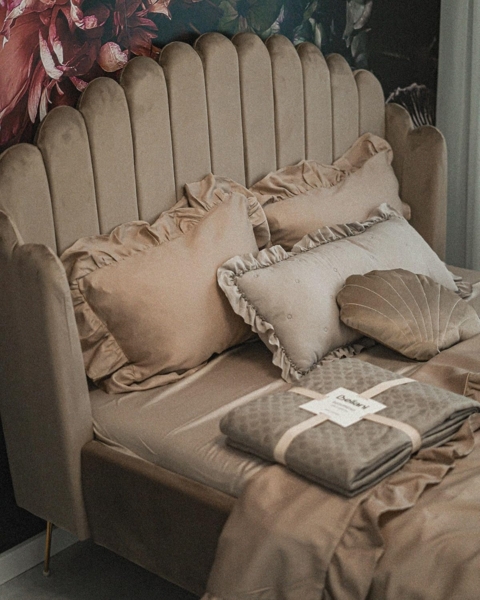 Tagesdecke LINDULA Baumwolle 200 x 220 cm Taupe Bild 6