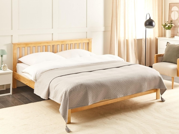 Tagesdecke LINDULA Baumwolle 200 x 220 cm Taupe Bild 2