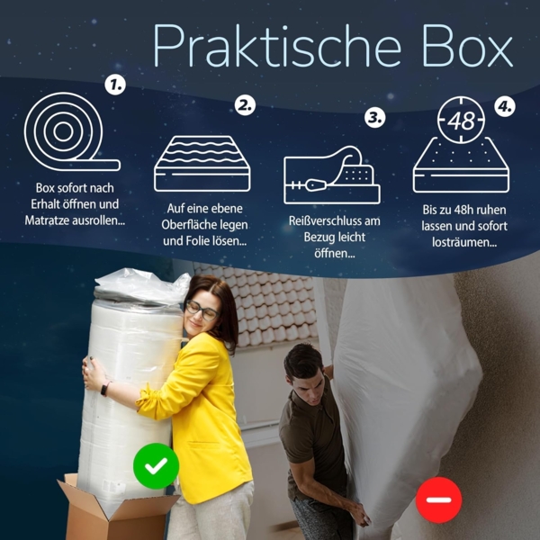 Gelschaummatratze BeActive-16, MSS e.K, 16 cm hoch, abnehmbarer Bezug Bild 9