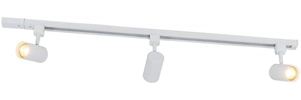 Qazqa Schienensystem-Sets Iconic jeana, ohne Leuchtmittel, GU10, Weiß, Modern, Aluminium, Deckenstrahler 3-flammig