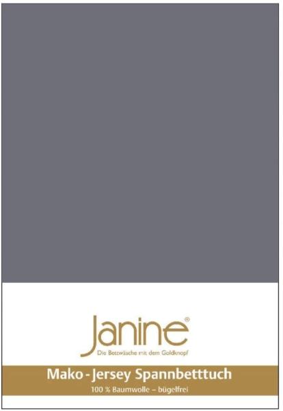 Janine Mako Jersey Spannbetttuch Bettlaken 140-160x200 cm OVP 5007 48 opalgrau