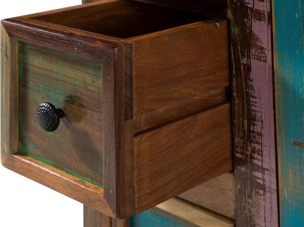 Massivmoebel24 Kommode (Kommode Altholz 110x40x85 mehrfarbig lackiert NATURE OF SPIRIT #17) Bild 7