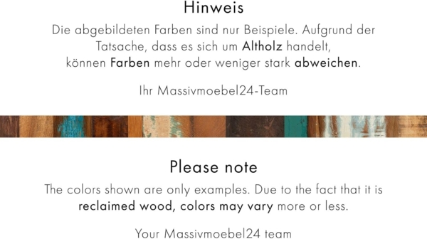 Massivmoebel24 Kommode (Kommode Altholz 110x40x85 mehrfarbig lackiert NATURE OF SPIRIT #17) Bild 8