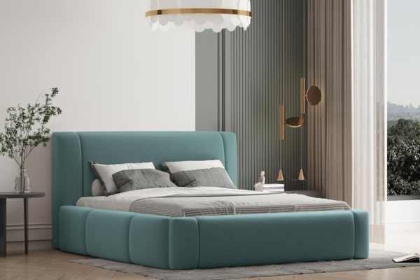 Polsterbett OLAF 180x200 mit Matratze, Bettkasten und Lattenrost. Farbe: VELUTTO 13 Bild 2