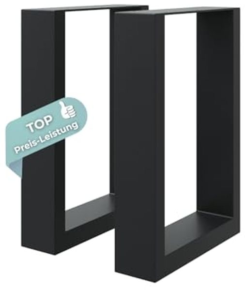 HAGO Tischbein HAGO24 Bankgestell & Tischgestell Grau 30x43cm robuste Tisch & Bank