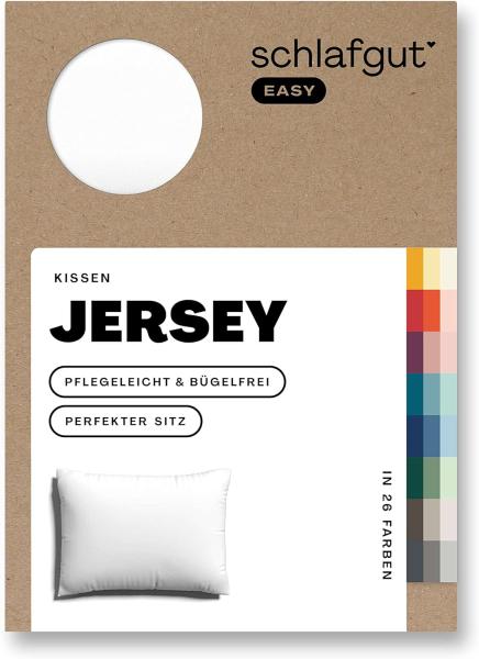 Schlafgut Kissenbezug EASY Jersey, (1 Stück), Kissenhülle mit Reißverschluss, weich und saugfähig, Kissenbezug